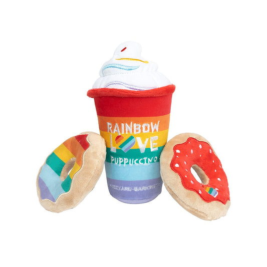 FUZZYARD Love Puppuccino & Donuts Dog Toys 3pk