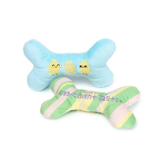 FUZZYARD Easter Egg-Cellent Bones Dog Toy 2pk