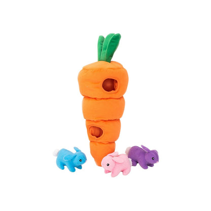 ZIPPY PAWS Large Carrot Zippy Burrow Interactive Dog Toy