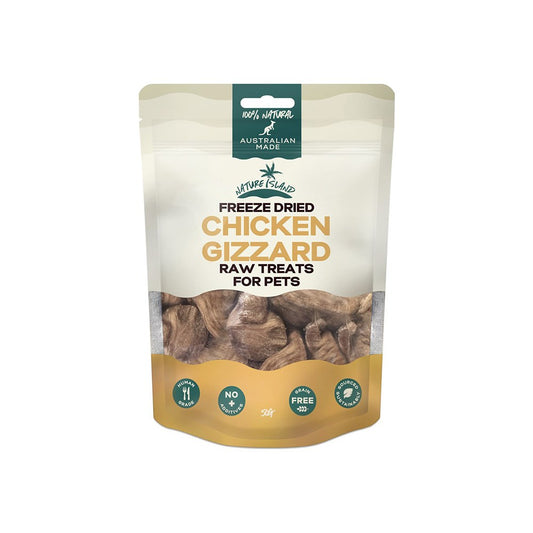 NATURE ISLAND Freeze Dried Chicken Gizzard Raw Pet Treats 50g