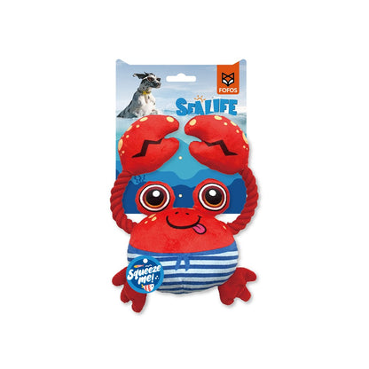 FOFOS Sealife Crab Plush Squeaky Dog Toy