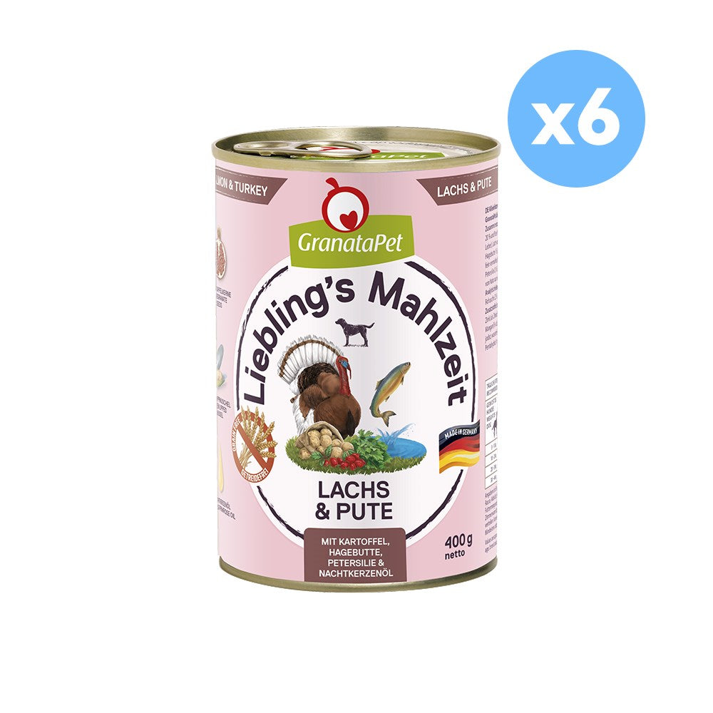 GRANATAPET Liebling's Mahlzeit Salmon & Turkey Dog Wet Food