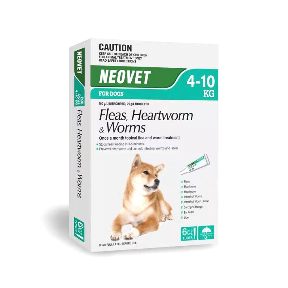 NEOVET Flea And Worming For Medium Dogs 4-10kg Aqua