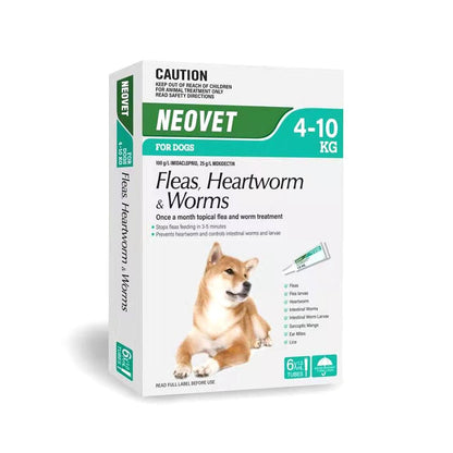 NEOVET Flea And Worming For Medium Dogs 4-10kg Aqua