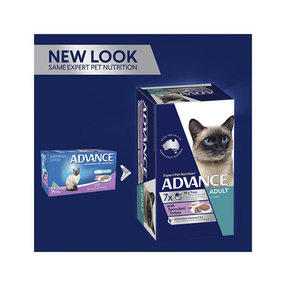 ADVANCE Succulent Turkey Cat Food for Adult Cats 7x85g