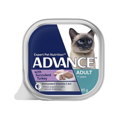 ADVANCE Succulent Turkey Cat Food for Adult Cats 7x85g