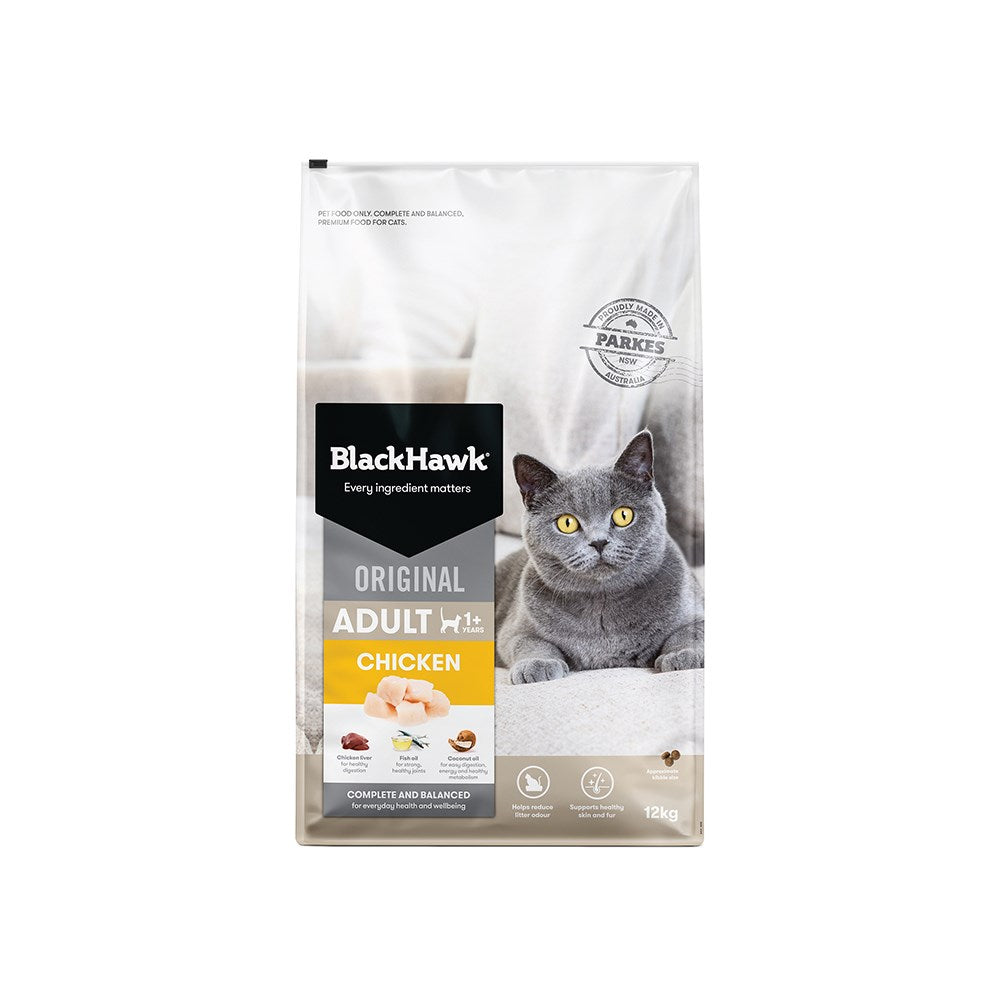 BLACK HAWK Original Chicken Adult Cat Food Petso