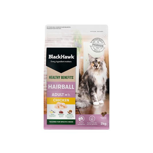 BLACK HAWK Healthy Benefits Chicken Hairball Adult Cat Food