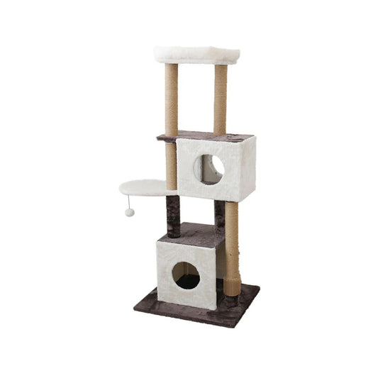 CATIO Dual Deluxe Multi-Function Three-Level Scratching Cat Tree