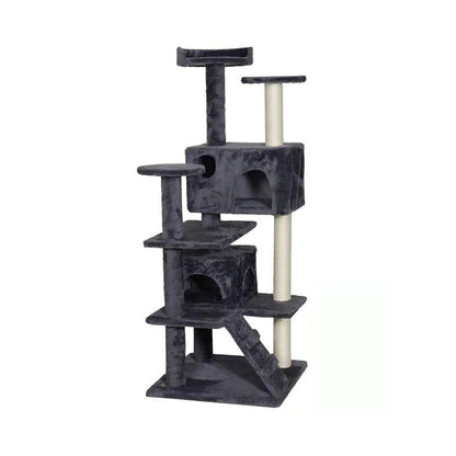 CATIO Abstract Deluxe Chipboard Flannel Scratching Cat Tree 127cm