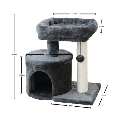 CATIO Mini Chipboard Flannel Cat Scratching Tower