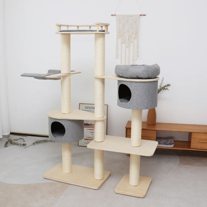 CATIO Duo Cat Climbing Tower and House Condo