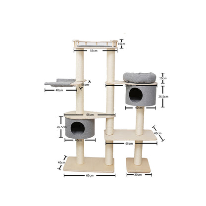 CATIO Duo Cat Climbing Tower and House Condo