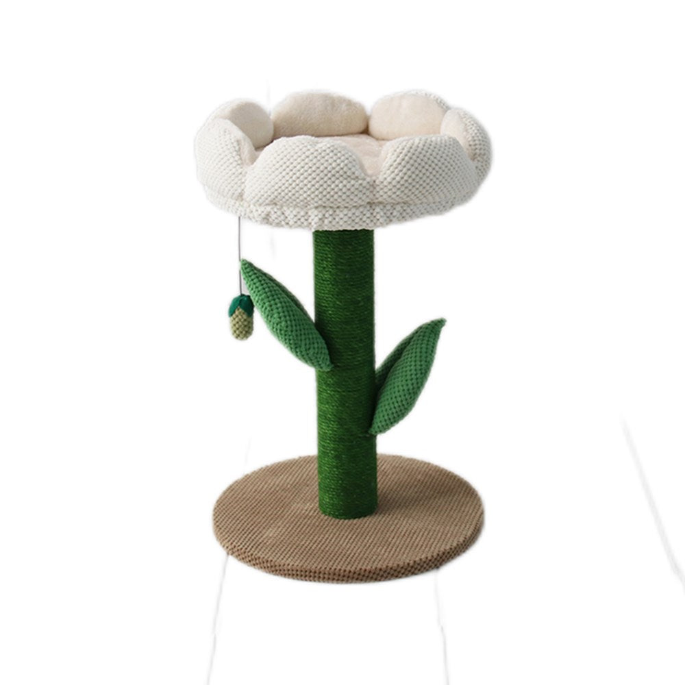 CATIO White Camellia Flower Cat Scratching Tree | Petso Au