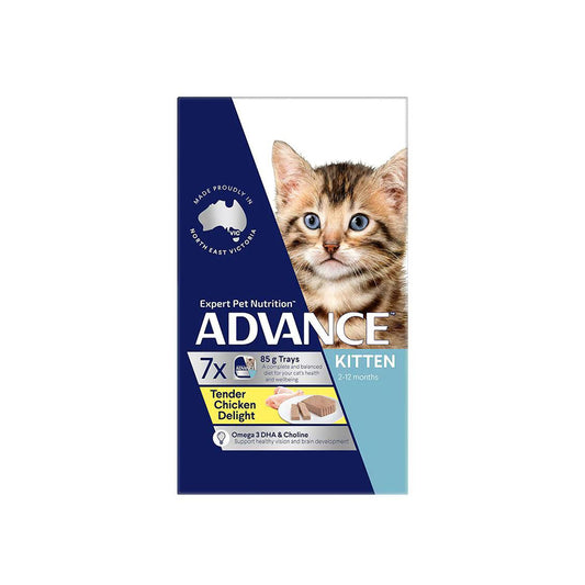 ADVANCE Tender Chicken Cat Food for Kittens 7x85g