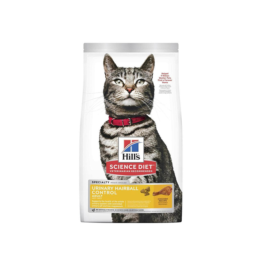 HILLS Science Diet Urinary Hairball Control Chicken Adult Dry Cat Food 3.17kg