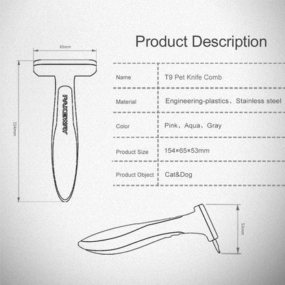 PAKEWAY T9 Aqua Pet Deshedding Comb