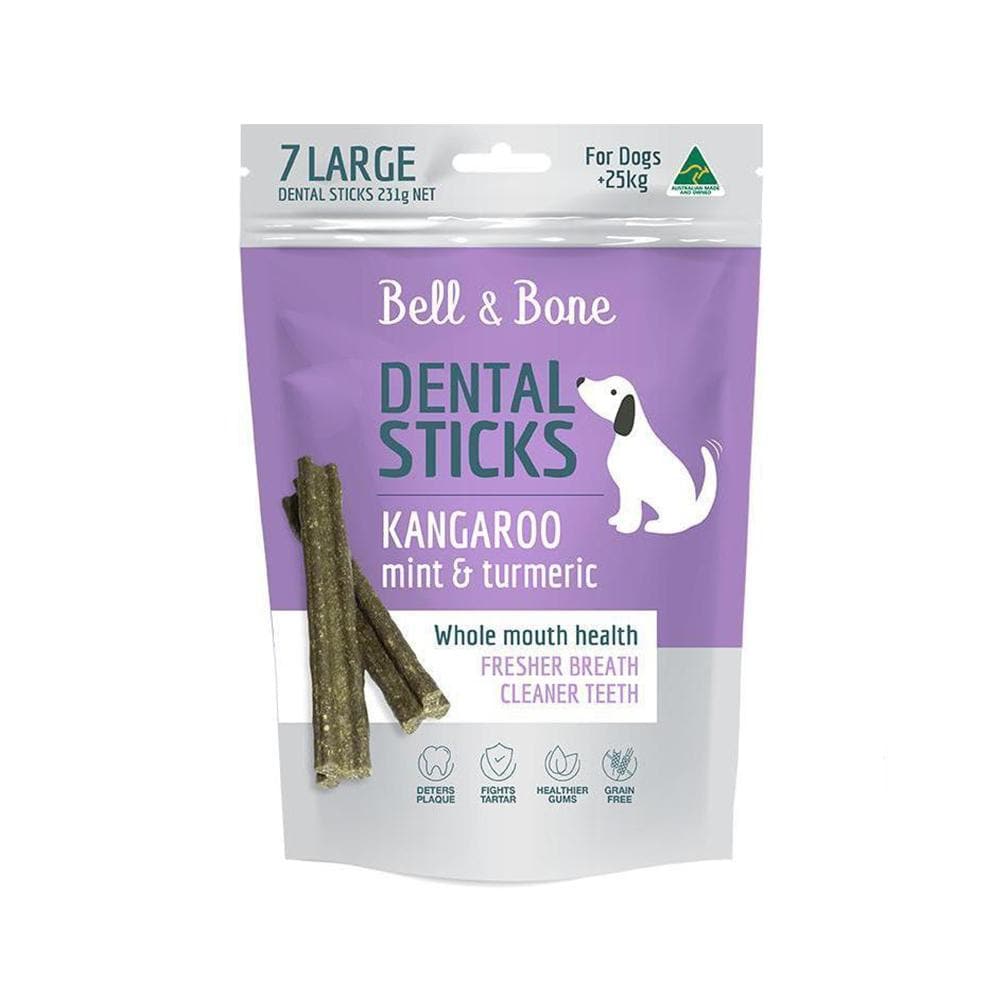 BELL BONE Kangaroo Turmeric Dental Stick 231g Dog Treats Petso