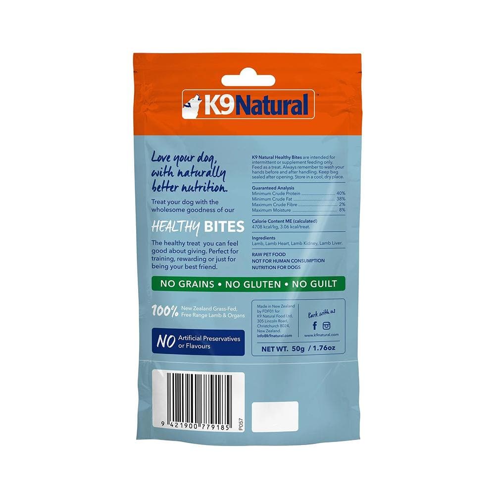 K9 Natural Lamb Healthy Bites 50g Dry Dog Treat Petso Au