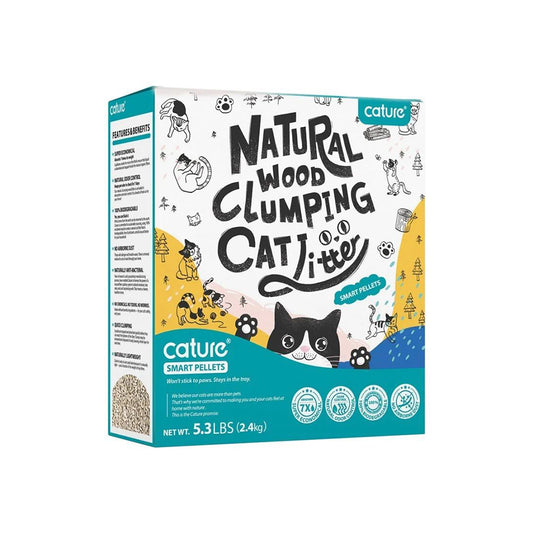 CATURE Wood Smart Pellets Clumping Boxed Cat Litter 2.4kg/6L