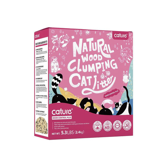 CATURE Carbon Odour Control Plus Wood Clumping Cat Litter 2.4kg/6L