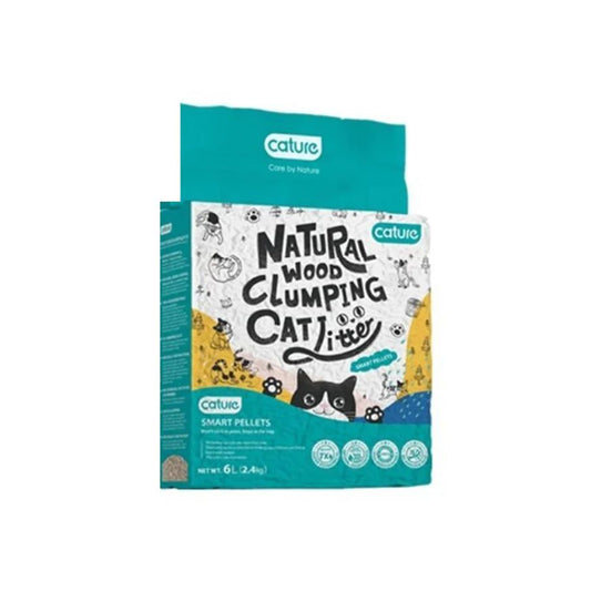 CATURE Smart Pellets Natural Wood Clumping Bagged Cat Litter 2.4kg