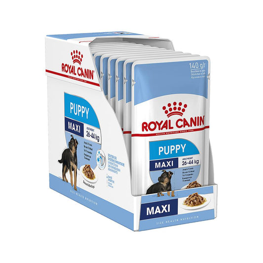 ROYAL CANIN Maxi Puppy Wet Dog Food 140g x 10