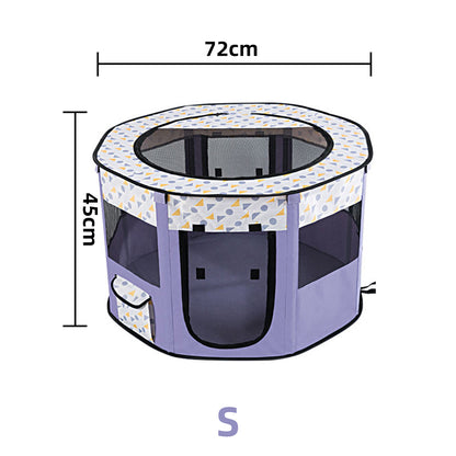 Pet Foldable Playpen - Patterned Small