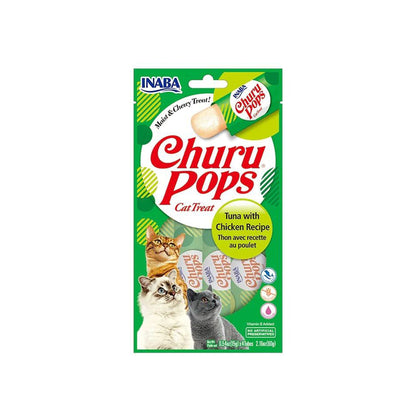 INABA Churu Pops Tuna with Chicken Recipe Cat Treats