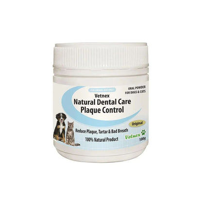 Vetnex Original Natural Dental Care Plaque Control Powder for Dogs & Cats 100g