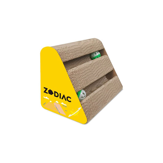 ZODIAC Banana Triangle Cat Scratcher with Ball