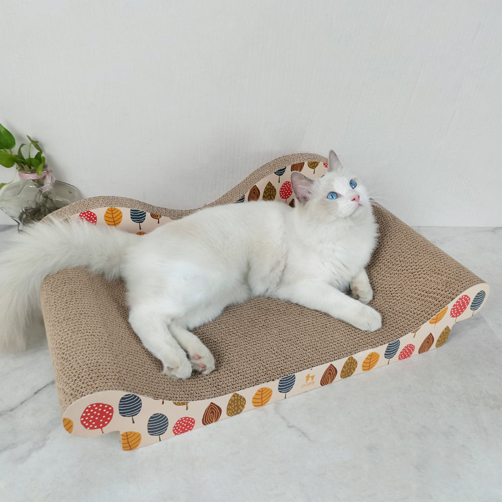 ZODIAC Treeleaf Sofa Corrugated Paper Cat Scratchers Petso Au
