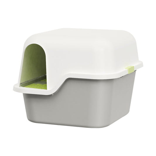 PAKEWAY Kingbox Candy Gray & White Cat Litter Box