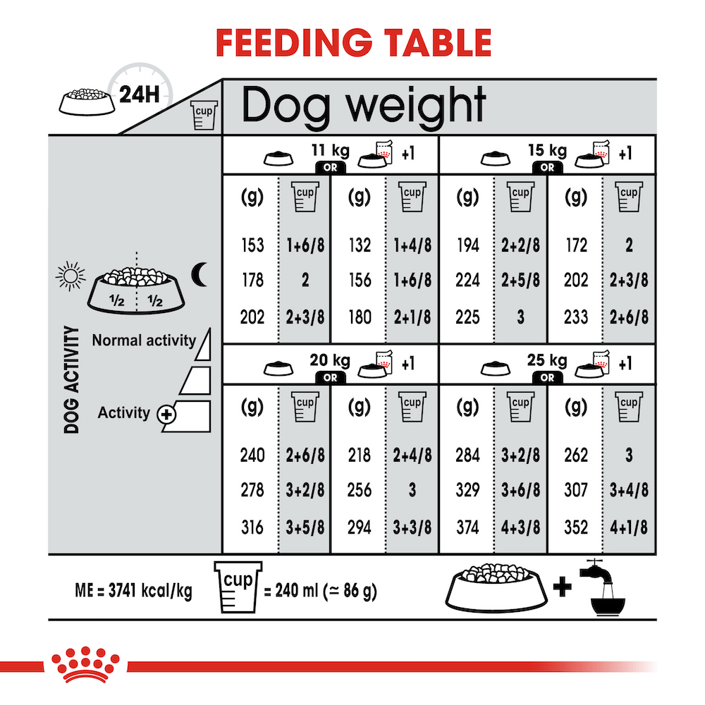 Royal canin medium puppy best sale feeding guide